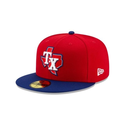 Red Texas Rangers Hat - New Era MLB Authentic Collection Alt 3 59FIFTY Fitted Caps USA7621038